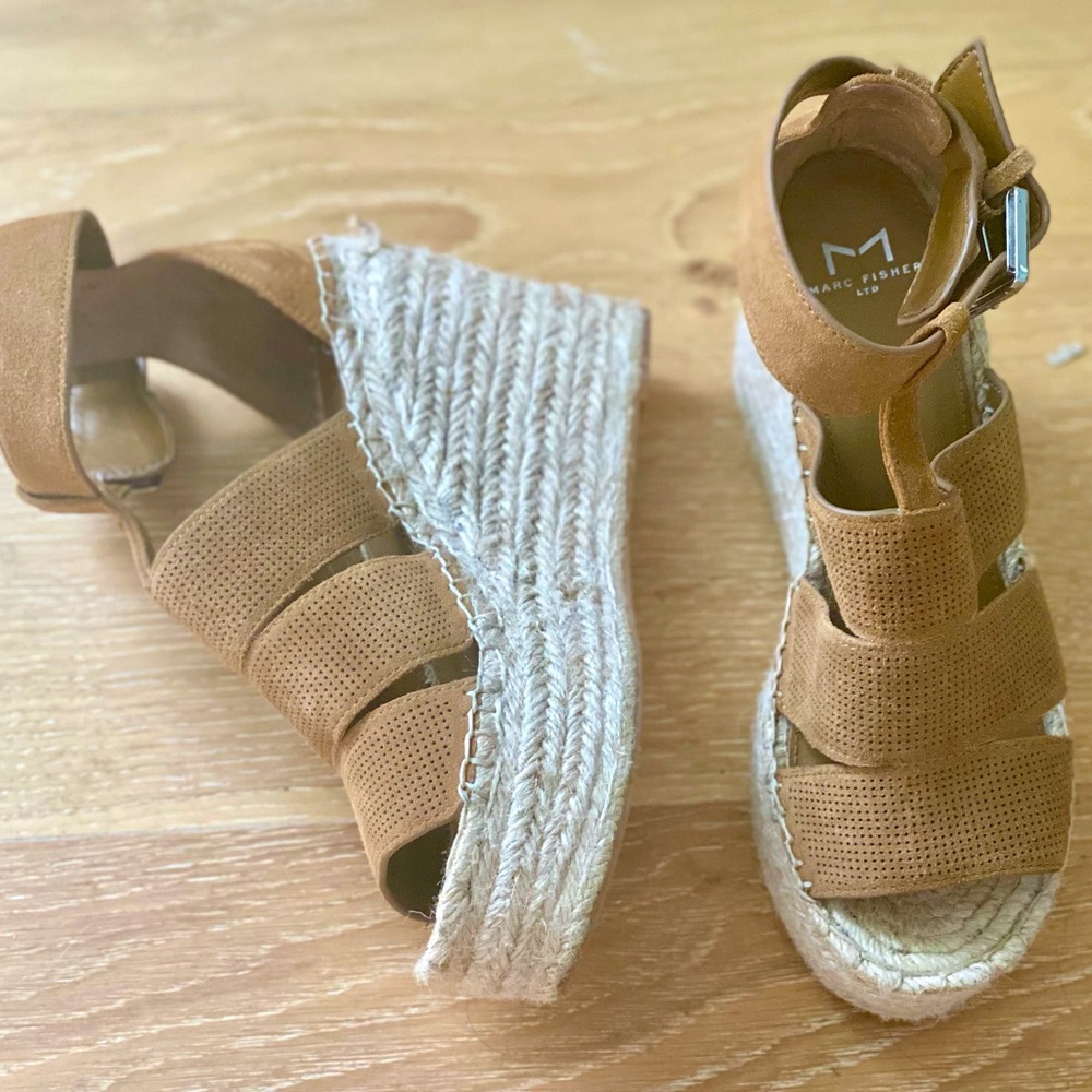 Marc Fisher suede espadrille wedge